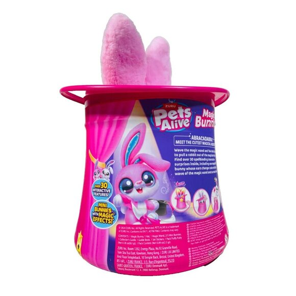 Pets Alive Magic Bunny Surprise Interactive Plush Pink 20+ Interactives - Picture 4 of 9
